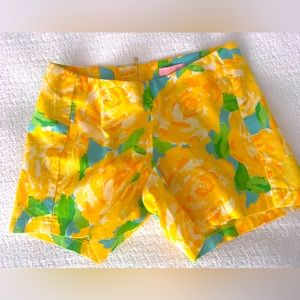 Lilly Pulitzer First Impression yellow shorts, size 0